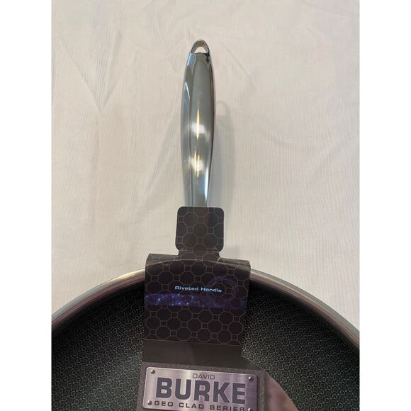 David Burke Geo Clad 12 Inches Heavy Stainless Steel Skillet Frying Pan New - Picture 2 of 9